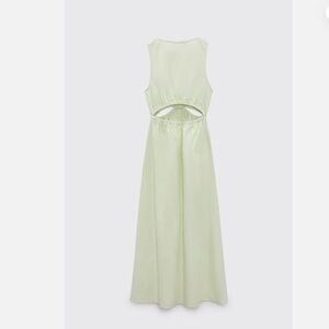 NWOT ZARA CUT OUT GABARDINE MIDI DRESS